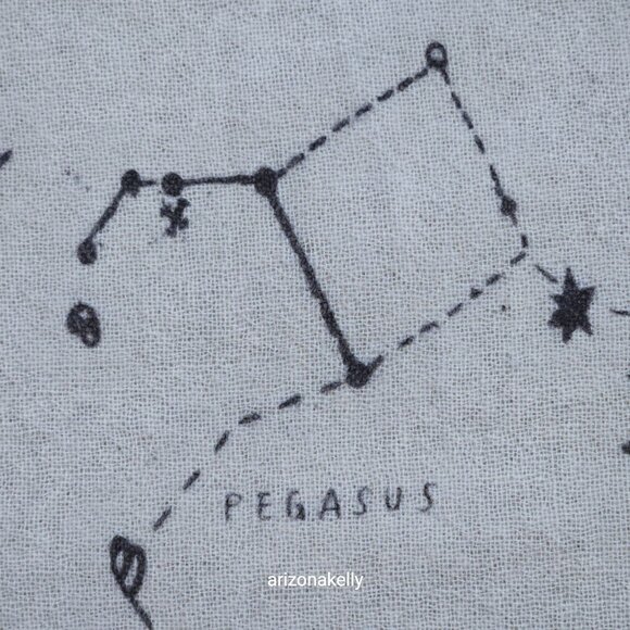 Wool Constellation Astrology Scarf Stars Celestial - Picture 2 of 14